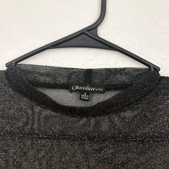 Mesh Bodysuit Black Glitter - Picture 2 of 3